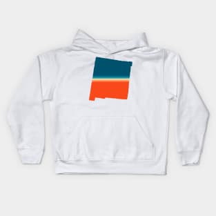 New Mexico State Retro Map Kids Hoodie